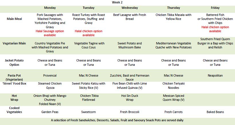 Ashmole Academy - School Meals