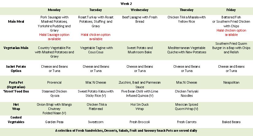 Ashmole Academy - School Meals