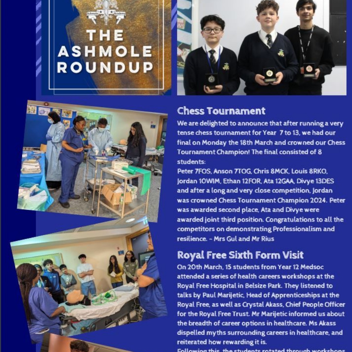 Ashmole Academy - Click here to read our latest news round-up!